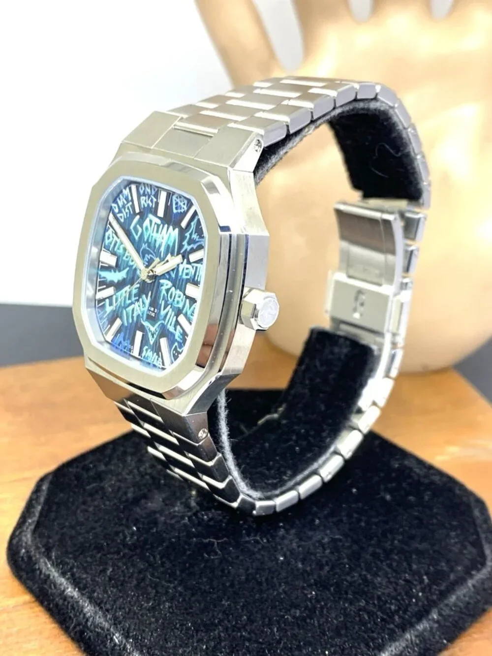 Maen x IFL Watch Swiss Automatic Gotham Manhattan After Dark Hand Painted Dial